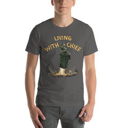 Living With Chief Trash Can Rocket Short-Sleeve Unisex T-Shirt